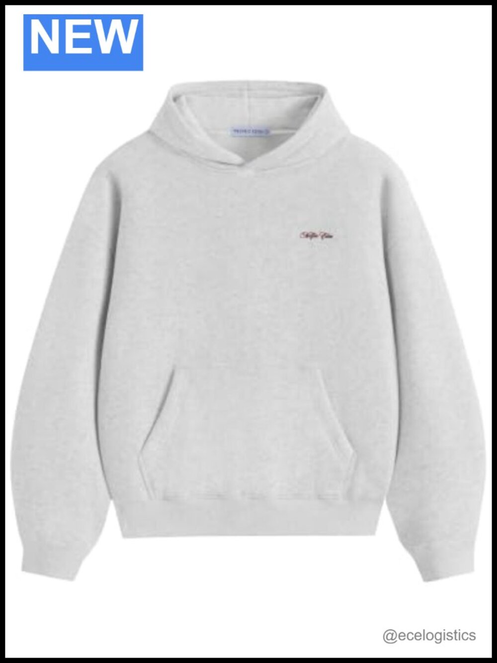 Boxy Fleece Hoodie Unisex Oversized Essential Pullover